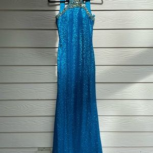 Sequin blue dress size 2 La femme